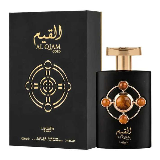 Lattafa Al Qiam Gold Perfume 100ml EDP + Ombre Nomade Oil Bundle