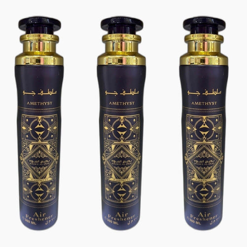 Badee Al Oud Amethyst Air Freshener Bundle of 3 by Lattafa 300ml